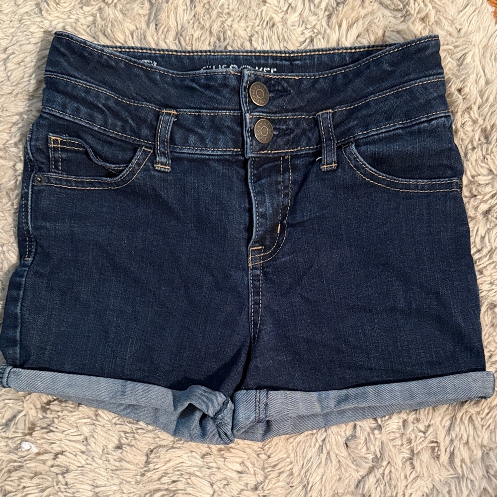 Cherokee Dark Indigo Denim Cuffed Shorts